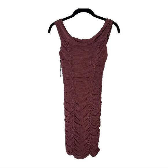 NWT ASTR THE LABEL Revolve Dusty Pink Bradburry Ruched Bodycon Mini Dress XS - Picture 9 of 12